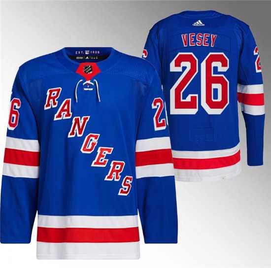 Mens New York Rangers #26 Jimmy Vesey Blue Stitched Jersey Dzhi->new york rangers->NHL Jersey